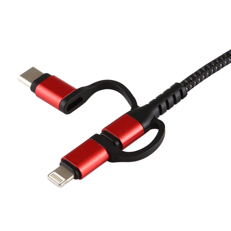 3 in 1 Micro USB + USB-C / Type-C + 8 Pin to HDMI HDTV Cable(Red) - Video & Audio Cable by buy2fix | Online Shopping UK | buy2fix