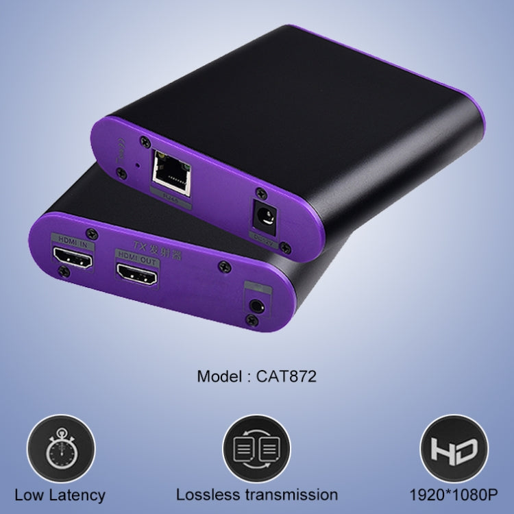 CAT872 HDMI Extender (Receiver & Sender) over CAT5e/CAT6 Cable , Transmission Distance: 200m (EU Plug) by buy2fix