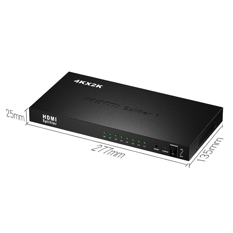 1 x 8 Full HD 1080P HDMI Splitter with Switch, Support 3D & 4K x 2K -  by buy2fix | Online Shopping UK | buy2fix