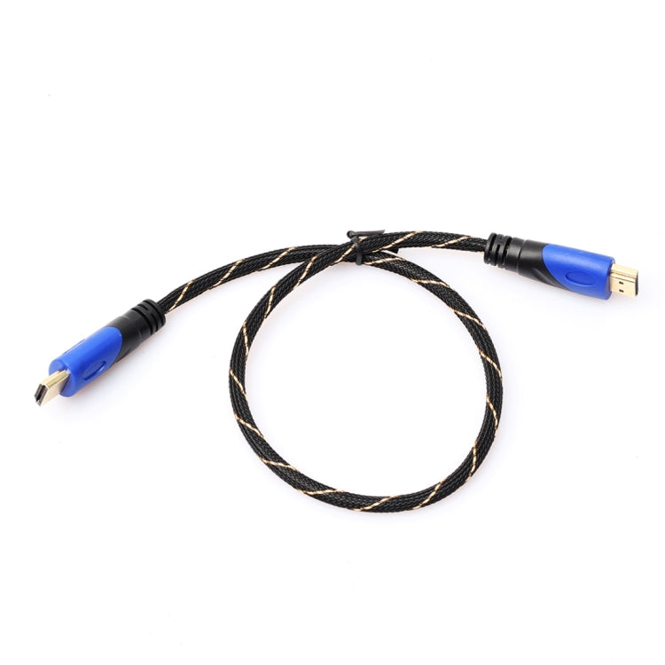 0.5m HDMI 1.4 Version 1080P Woven Net Line Blue Black Head HDMI Male to HDMI Male Audio Video Connector Adapter Cable -  by buy2fix | Online Shopping UK | buy2fix