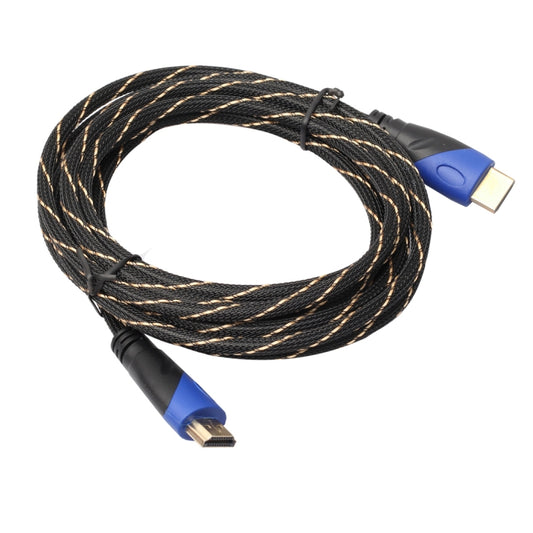 5m HDMI 1.4 Version 1080P Woven Net Line Blue Black Head HDMI Male to HDMI Male Audio Video Connector Adapter Cable by buy2fix