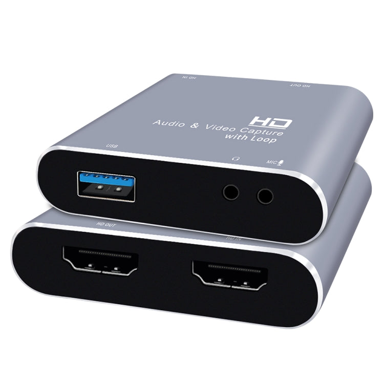 Z37 HDMI Female + Mic to HDMI Female + Audio + USB HD Video & Audio Capture Card with Loop - Consumer Electronics by buy2fix | Online Shopping UK | buy2fix