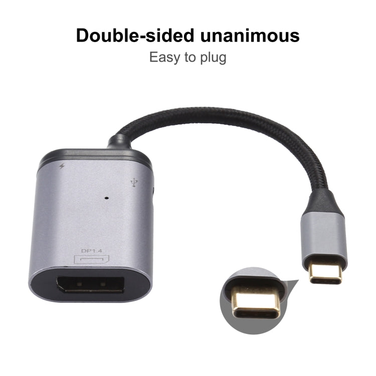 4K USB-C / Type-C to DisplayPort 1.4 + PD Data Sync Adapter Cable - Computer & Networking by buy2fix | Online Shopping UK | buy2fix