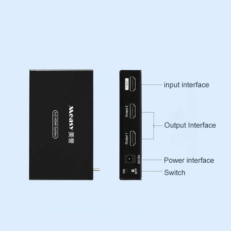 Measy SPH102 1 to 2 HDMI 1080P Switch Simultaneous Display Spliter, US Plug - Switch by Measy | Online Shopping UK | buy2fix