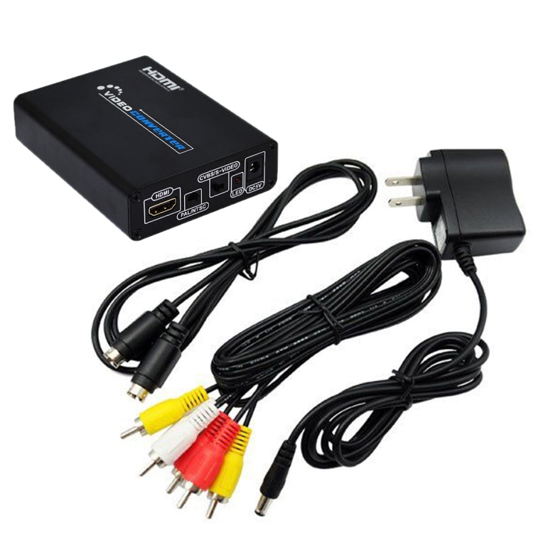 HDMI to Composite / AV S-Video Converter RCA CVBS/L/R Video Converter Adapter -  by buy2fix | Online Shopping UK | buy2fix