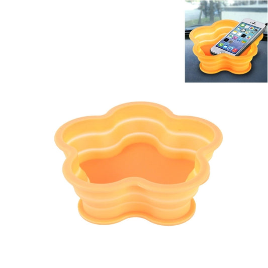 Flower Shape Style Scalable Silicone Storage Box For Vehicle And House(Orange) - Stowing Tidying by buy2fix | Online Shopping UK | buy2fix