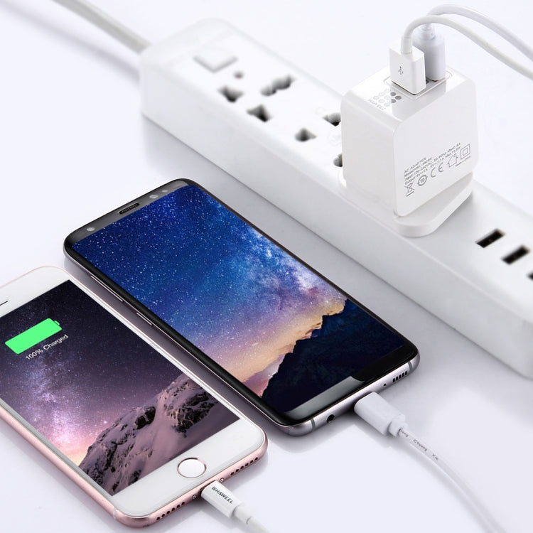 9 PCS HAWEEL UK Plug 2 USB Ports 1A / 2.1A Travel Charger Kits with Display Stand Box, For iPhone, Galaxy, Huawei, Xiaomi, LG, HTC and other Smartphones - Mobile Accessories by buy2fix | Online Shopping UK | buy2fix