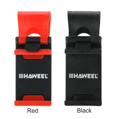 [HK Warehouse] HAWEEL Universal Car Steering Wheel Phone Mount Holder(Black) - Car Holders by HAWEEL | Online Shopping UK | buy2fix