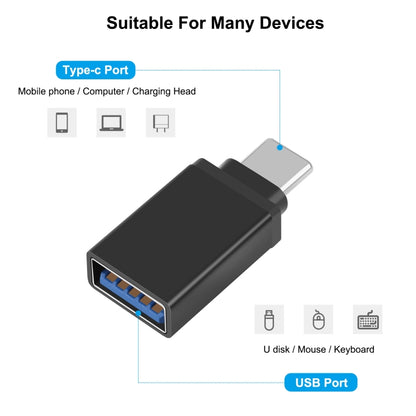 HAWEEL USB-C / Type-C Male to USB 3.0 Female OTG Data Transmission Adapter(Black) -  by buy2fix | Online Shopping UK | buy2fix