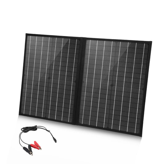 HAWEEL 50W Foldable Solar Panel Charger Travel Folding Bag(Black) by HAWEEL