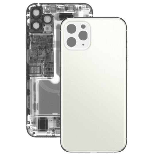 Glas-Akku-Rückseitenabdeckung für iPhone 11 Pro Max (weiß)