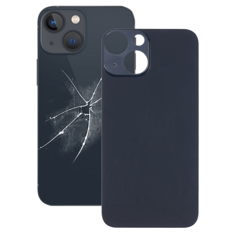 Easy Replacement Big Camera Hole Glass Back Battery Cover for iPhone 13 mini(Black) by buy2fix