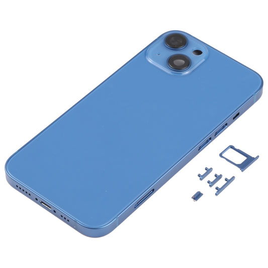 Back Housing Cover with SIM Card Tray & Side Keys & Camera Lens for iPhone 13(Blue) by buy2fix