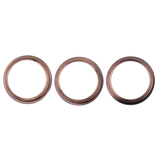 3 PCS Rear Camera Glass Lens Metal Protector Hoop Ring for iPhone 11 Pro & 11 Pro Max(Gold) - Camera Series by buy2fix | Online Shopping UK | buy2fix