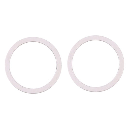 2 PCS Rear Camera Glass Lens Metal Protector Hoop Ring for iPhone 12 Mini(White) by buy2fix