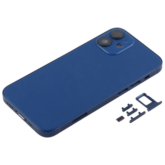 Back Housing Cover with SIM Card Tray & Side Keys & Camera Lens for iPhone 12 mini(Blue) by buy2fix