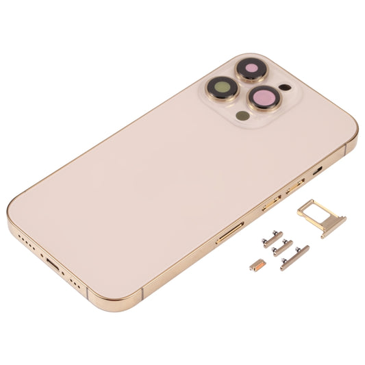 Back Housing Cover with SIM Card Tray & Side Keys & Camera Lens for iPhone 13 Pro(Gold) by buy2fix