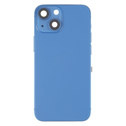 For iPhone 13 mini Battery Back Cover with Side Keys & Card Tray & Power + Volume Flex Cable & Wireless Charging Module(Blue) by buy2fix