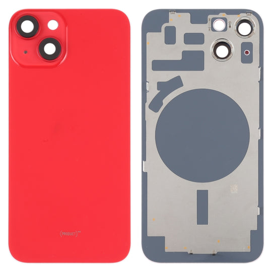 For iPhone 14 Back Housing Cover with Camera Lens(Red)