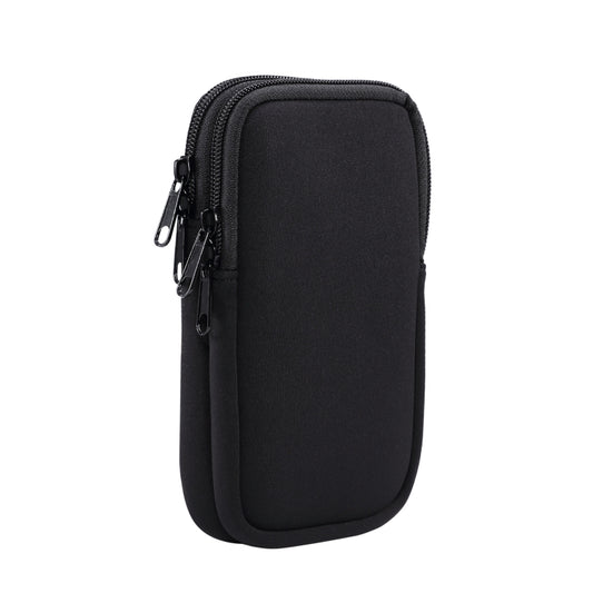 Universal Double-compartment Elastic Hanging Waist Bag for 6.9 inches and Below Smart Phones (Black) by buy2fix