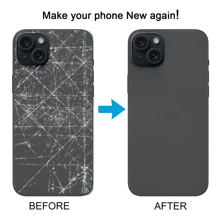 For iPhone 15 Glass Battery Back Cover(Black) -  by buy2fix | Online Shopping UK | buy2fix