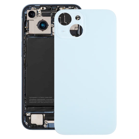 For iPhone 15 Glass Battery Back Cover(Blue) -  by buy2fix | Online Shopping UK | buy2fix