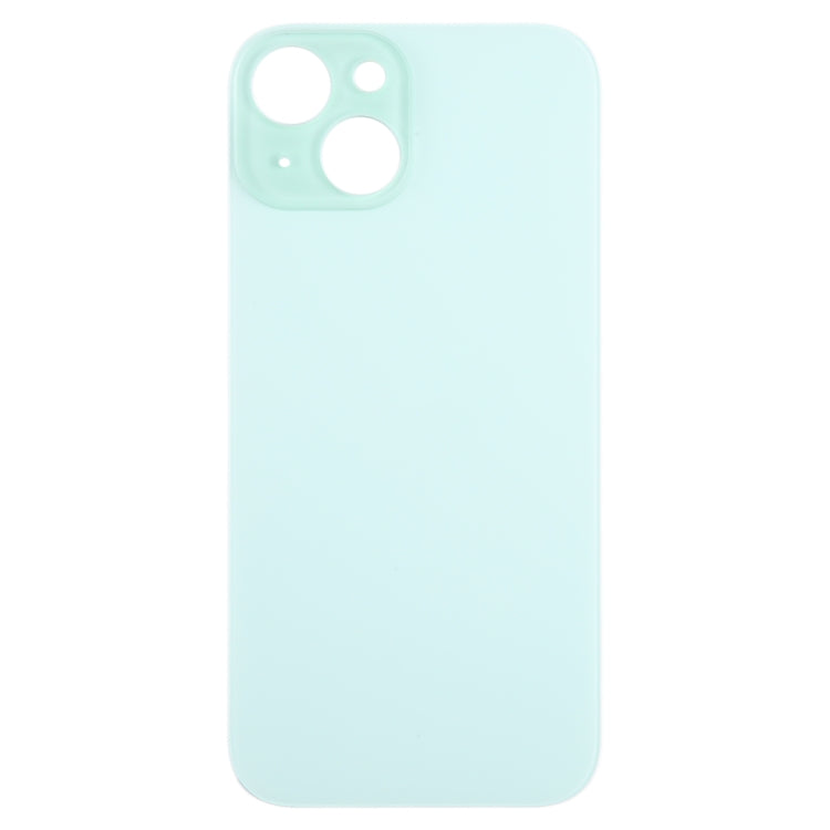 For iPhone 15 Easy Replacement Big Camera Hole Glass Back Battery Cover(Green) -  by buy2fix | Online Shopping UK | buy2fix