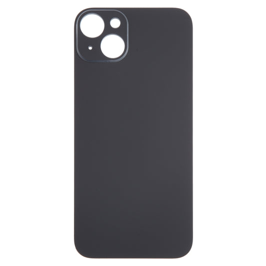 For iPhone 15 Plus Easy Replacement Big Camera Hole Glass Back Battery Cover(Black) by buy2fix