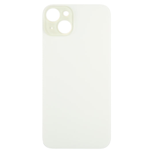 For iPhone 15 Plus Easy Replacement Big Camera Hole Glass Back Battery Cover(Yellow) by buy2fix