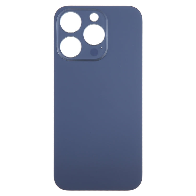 For iPhone 15 Pro Easy Replacement Big Camera Hole Glass Back Battery Cover(Blue) -  by buy2fix | Online Shopping UK | buy2fix