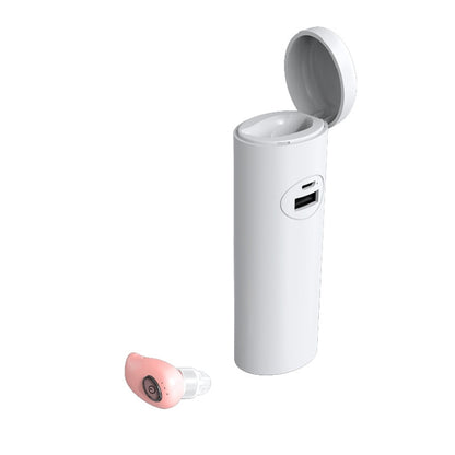 V21 Mini Single Ear Stereo Bluetooth V5.0 Wireless Earphones with Charging Box(Pink) - Bluetooth Earphone by buy2fix | Online Shopping UK | buy2fix