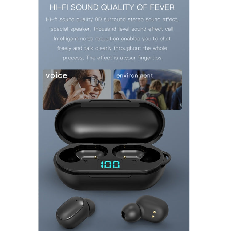 H6 TWS Bluetooth 5.0 Wireless Bluetooth Earphone with Digital Display & Charging Box, Support for Siri & HD Calls - TWS Earphone by buy2fix | Online Shopping UK | buy2fix