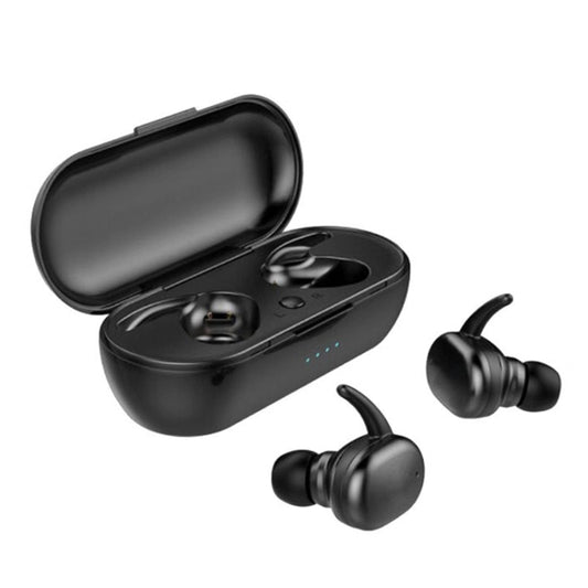 TWS-4 IPX5 Waterproof Bluetooth 5.0 Touch Wireless Bluetooth Earphone with Charging Box, Support HD Call & Voice Prompts(Black) by buy2fix