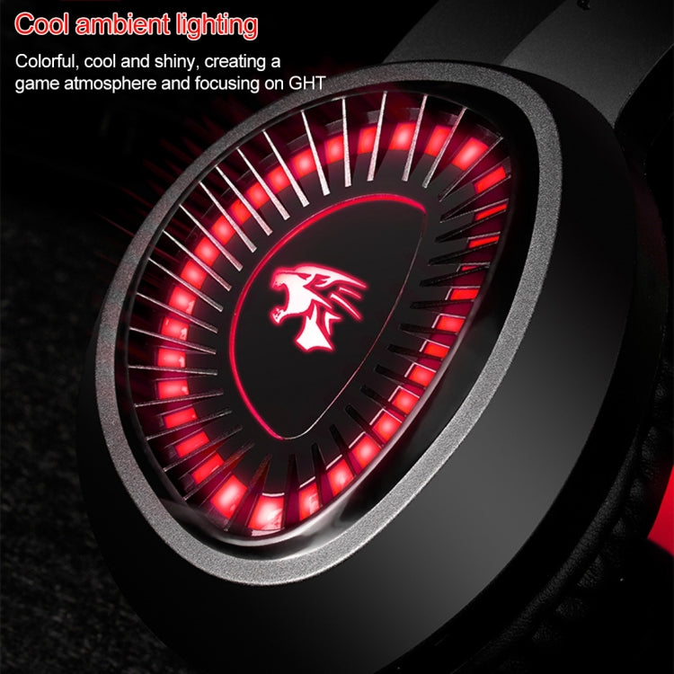 HAMTOD V1000 Dual-3.5mm Plug Interface Gaming Headphone Headset with Mic & LED Light, Cable Length: 2.1m(Red) -  by HAMTOD | Online Shopping UK | buy2fix