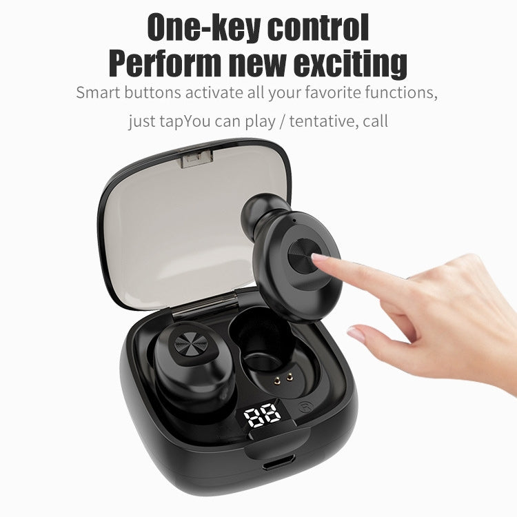 XG-8 TWS Digital Display Touch Bluetooth Earphone with Magnetic Charging Box(Black) - TWS Earphone by buy2fix | Online Shopping UK | buy2fix