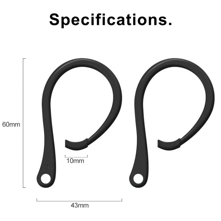 For AirPods 1 / 2 / Pro Anti-lost Silicone Earphone Ear-hook(Black) - Apple Accessories by buy2fix | Online Shopping UK | buy2fix