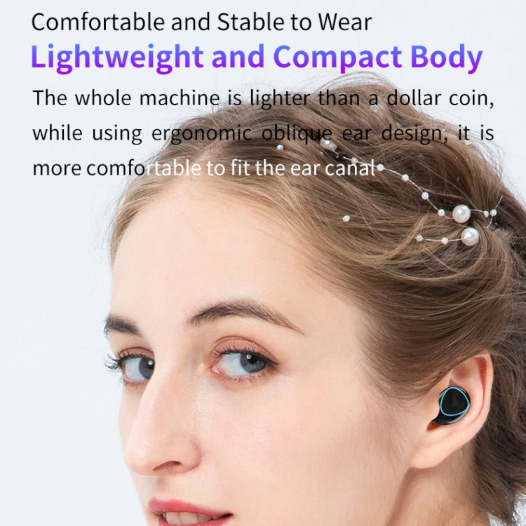 M10 Bluetooth 5.1 TWS Digital Display Wireless Bluetooth Earphone with Charging Box, Support Touch & Siri & Battery Display(Black) - TWS Earphone by buy2fix | Online Shopping UK | buy2fix