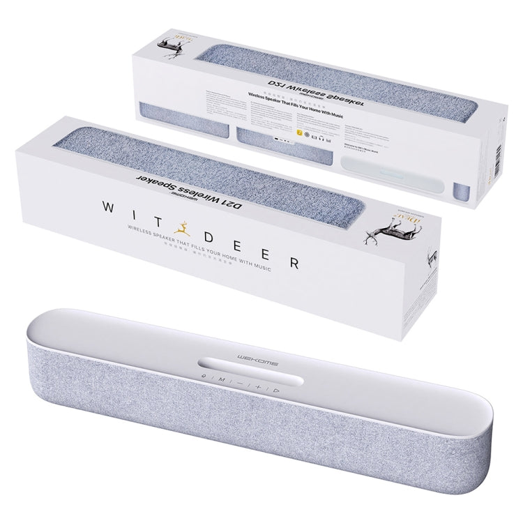 WK D21 Witdeer Series Portable Wireless Bluetooth Speaker Support TF Card & AUX & U Disk(White) - Desktop Speaker by WK | Online Shopping UK | buy2fix