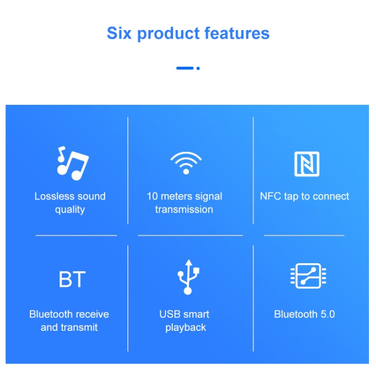 NFC BT19 Bluetooth 5.0 Receiver Transmitter Headset Car Audio Player - Apple Accessories by buy2fix | Online Shopping UK | buy2fix