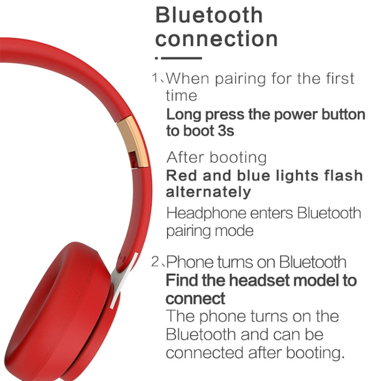07S Folding Sports Computer Games Wireless Bluetooth V5.0 Headset with Mic (Red) - Headset & Headphone by buy2fix | Online Shopping UK | buy2fix