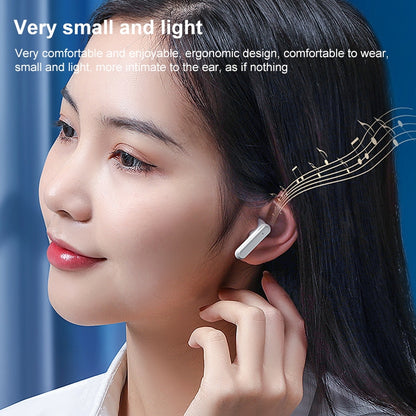 V9 Mirror Noodle Wireless Bluetooth Earphone with Charging Compartment (White) - Bluetooth Earphone by buy2fix | Online Shopping UK | buy2fix