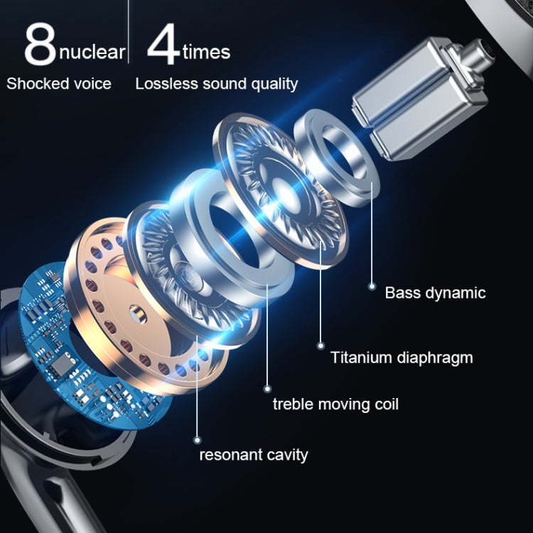 Langsdom V6 3.5mm Dual Plug Wired In-Ear Earphone with Microphone, Length: 2m (Black) by Langsdom