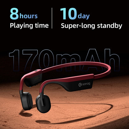 Sanag A9S Pro Air Conduction Bluetooth 5.1 HiFi Sports Earphone (Red Black) - Sport Earphone by Sanag | Online Shopping UK | buy2fix