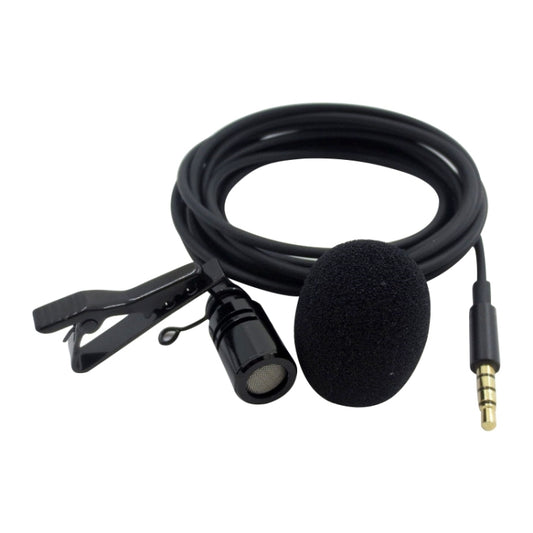 ZS0154 Recording Clip-on Collar Tie Mobile Phone Lavalier Microphone, Cable length: 1.2m (Black) - Microphone by buy2fix | Online Shopping UK | buy2fix