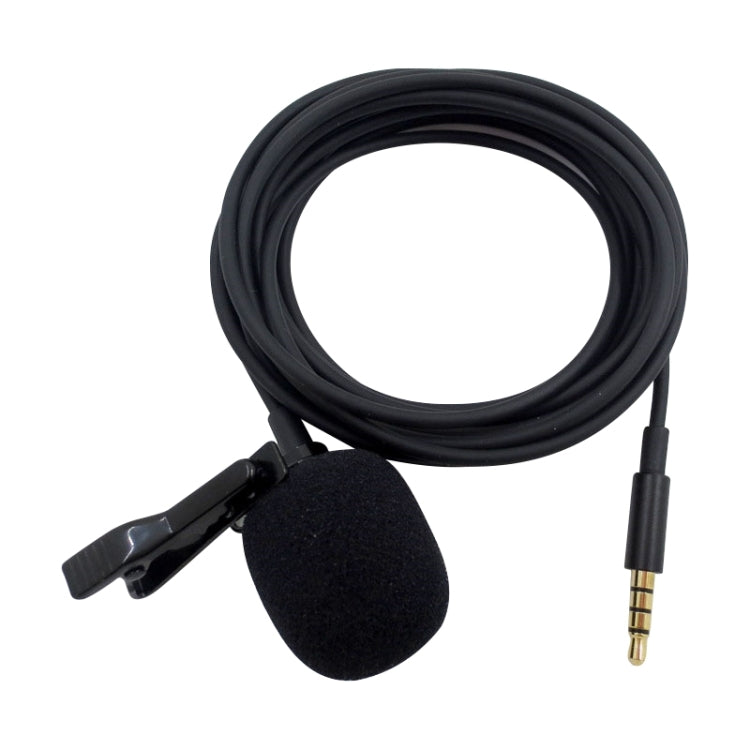 ZS0154 Recording Clip-on Collar Tie Mobile Phone Lavalier Microphone, Cable length: 1.2m (Black) - Microphone by buy2fix | Online Shopping UK | buy2fix