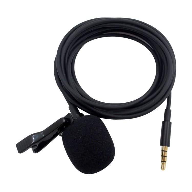 ZS0154 Recording Clip-on Collar Tie Mobile Phone Lavalier Microphone, Cable length: 2.5m (Black) -  by buy2fix | Online Shopping UK | buy2fix