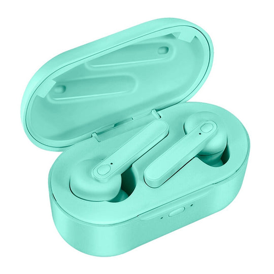 DT-5 IPX Waterproof Bluetooth 5.0 Wireless Bluetooth Earphone with Magnetic Charging Box, Support Call & Power Bank Function(Green)