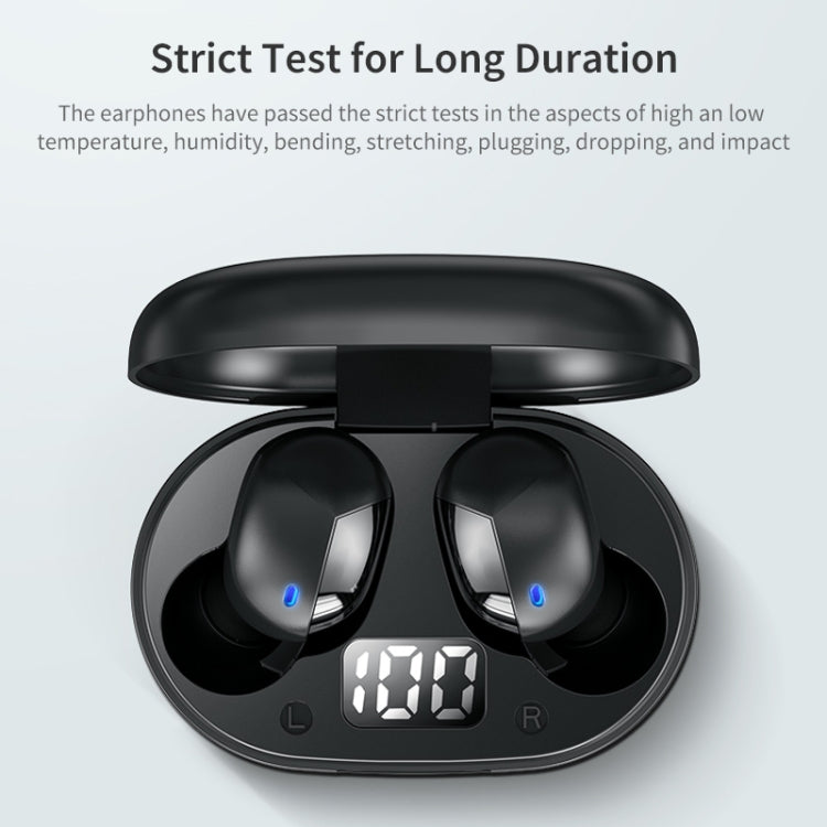 ROCK EB62 TWS Mini Bluetooth Earphone with Magnetic Charging Box, Support LED Power Digital Display & Call - Bluetooth Earphone by ROCK | Online Shopping UK | buy2fix