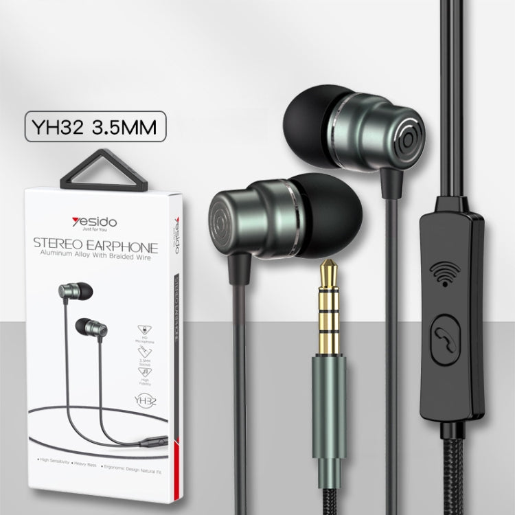 Yesido YH32 3.5mm In-Ear Wired Earphone, Length: 1.2m - In Ear Wired Earphone by Yesido | Online Shopping UK | buy2fix