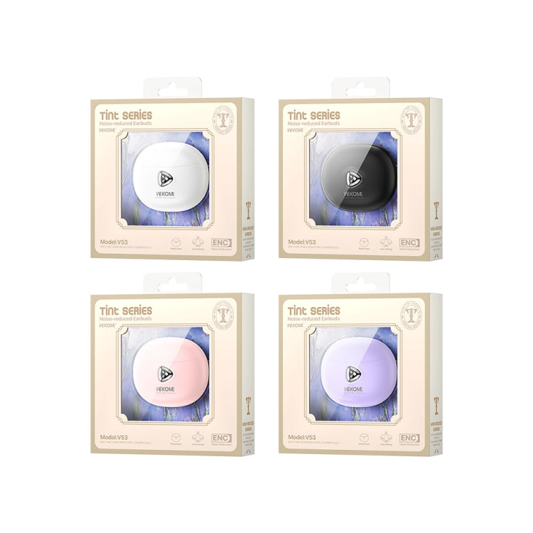 WK V53 Dot Color Series TWS Wireless Bluetooth Noise Canceling Earphones (Pink) - TWS Earphone by WK | Online Shopping UK | buy2fix